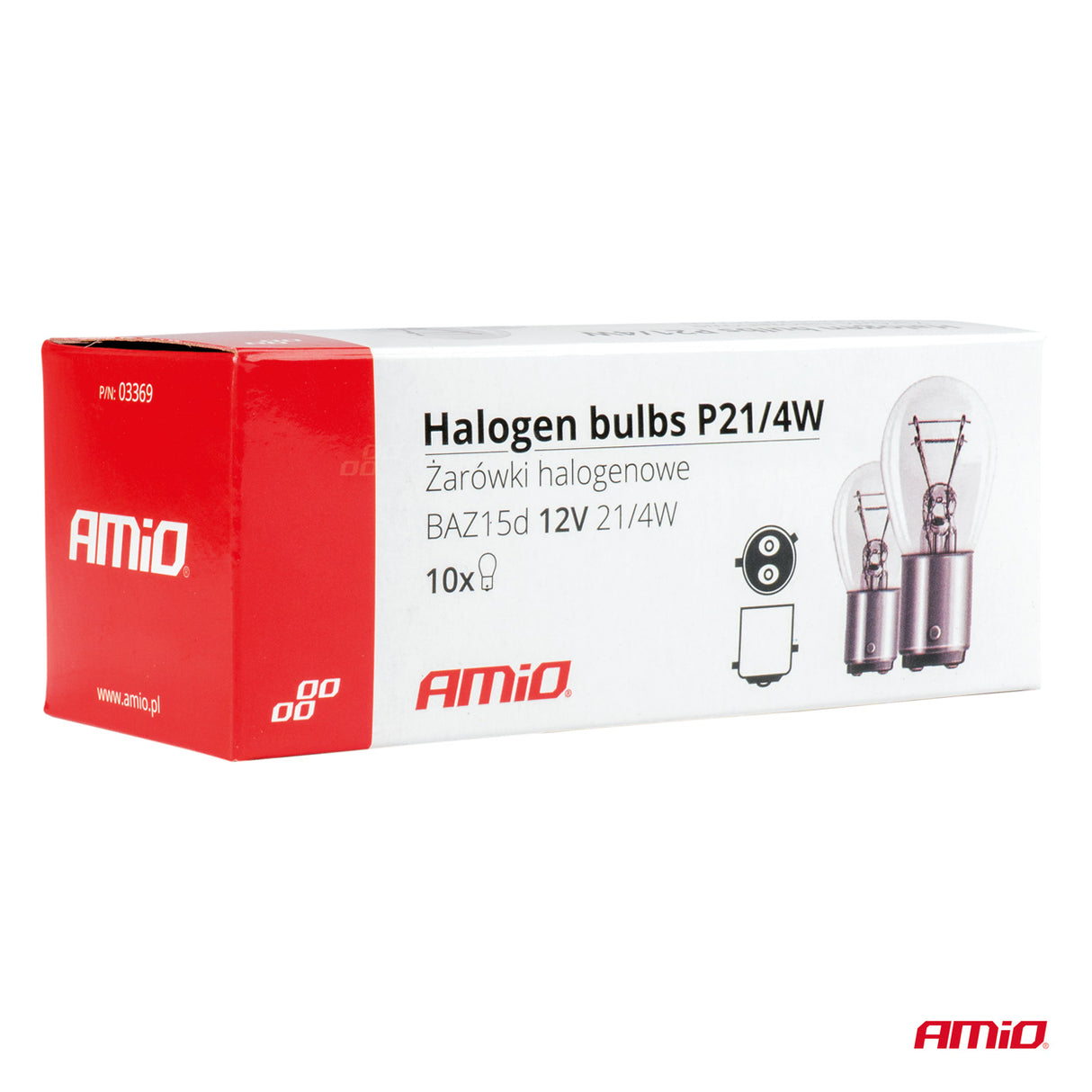 LLAMPA AMiO P21/4W 12V AM-03369 10 COPE