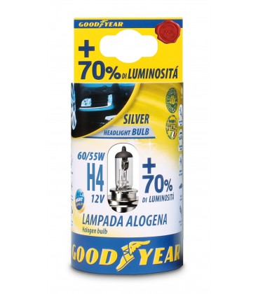 LLAMPA GOODYEAR +70% SILVER H4 12V 60/55W BT-77008 B1