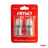 LLAMPA LED AMiO AM-02953 P21W 12V 9xSMD2835-LED 6000K Clear White 2 COPE