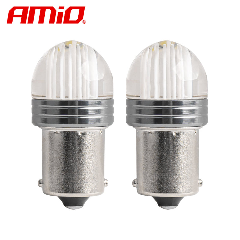 LLAMPA LED AMiO AM-02953 P21W 12V 9xSMD2835-LED 6000K Clear White 2 COPE