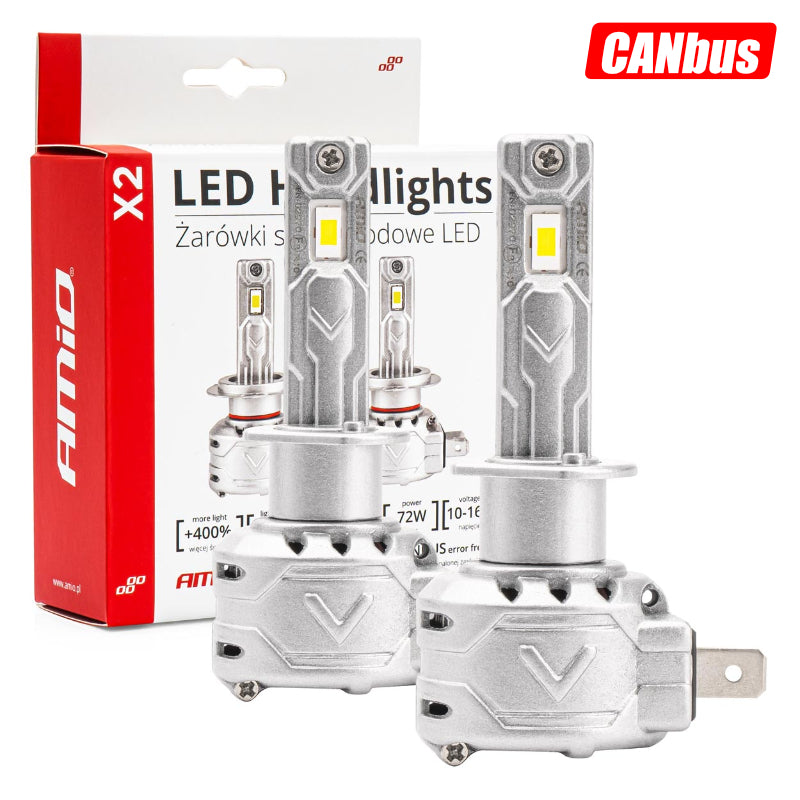 LLAMPA LED AMiO H1 X2-Series AM-02970 +400% 10-16V 72W 6500K CANBUS SET