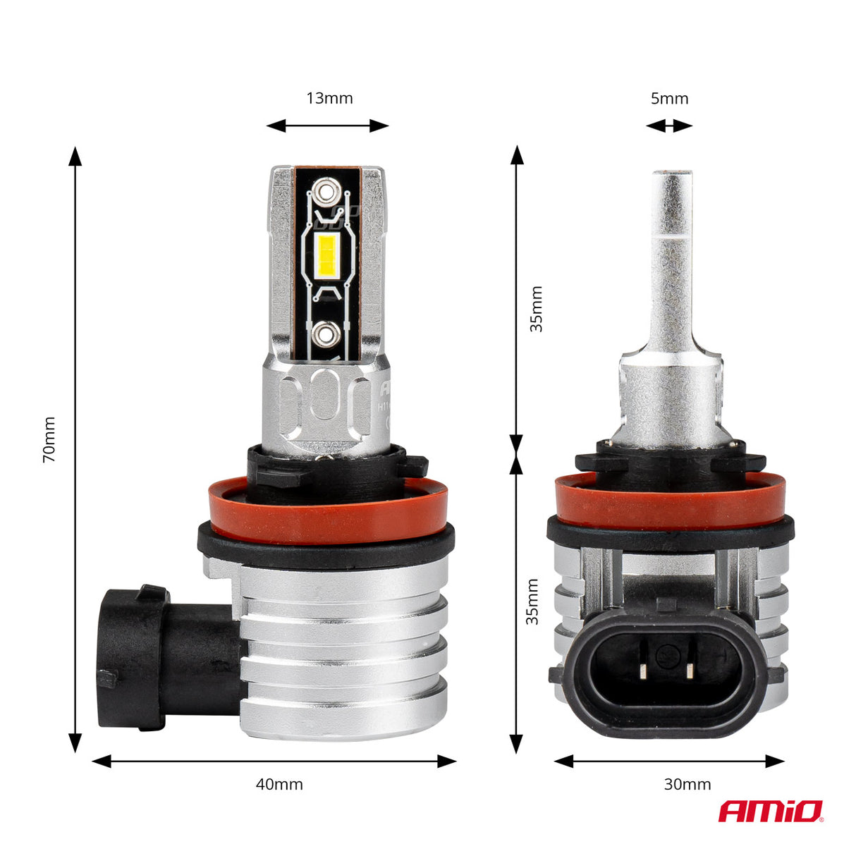 LLAMPA LED AMiO H8/H9/H11 H-Mini-Series AM-03333 9-18V CSP-LED 42W 6500K SET