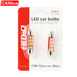 LLAMPA LED CANBUS AMiO AM-01632 4014-12SMD C5W C10W 36 mm 12V/24V Te bardha