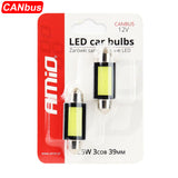 LLAMPA LED CANBUS AMiO AM-01640 COB3 C5W C10W 39 mm 12V Te bardha