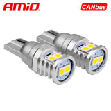LLAMPA LED CANBUS AMiO AM-02801 3030-6SMD W5W W10W 12V/24V Te bardha