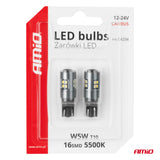 LLAMPA LED CANBUS AMiO AM-04234 16xSMD-2016 W5W 12-24V TE BARDHA 2 COPE