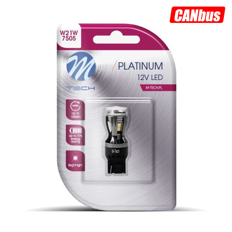 LLAMPA LED CANBUS M-Tech MT-LB822W W21W 12V-24V 14xSMD2835-LED TE BARDHA B1