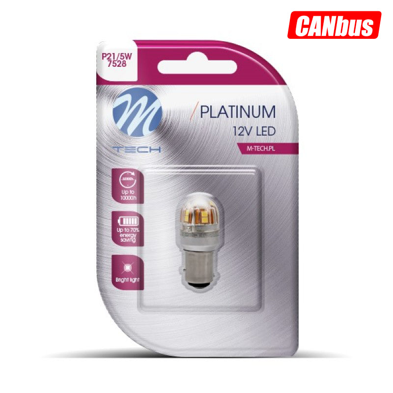LLAMPA LED CANBUS M-Tech MT-LB827W P21/5W 12V-24V 15xSMD2835-LED TE BARDHA B1