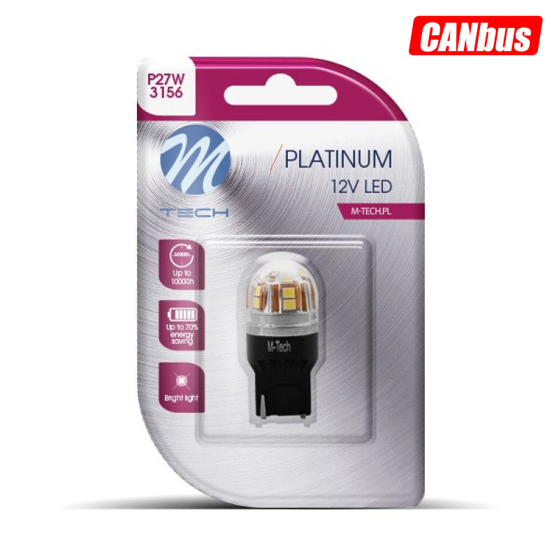 LLAMPA LED CANBUS M-Tech MT-LB830W P27W 12V-24V 15xSMD2835-LED TE BARDHA B1