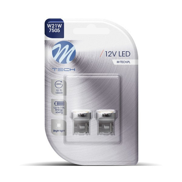 LLAMPA LED M-Tech MT-LB109W W21W 12V 9xSMD2835-LED White B2