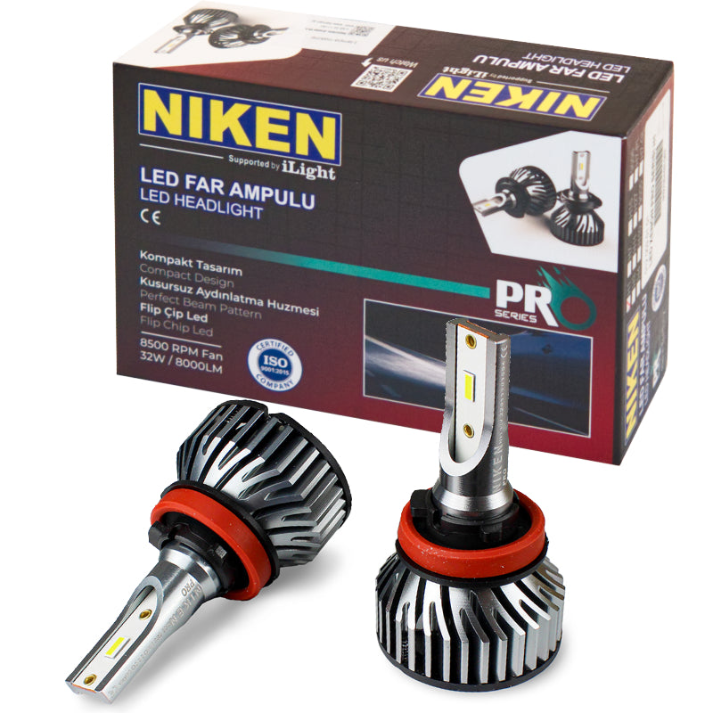 LLAMPA LED NIKEN PRO Series H11 12 V 30 W 8000 LM SET
