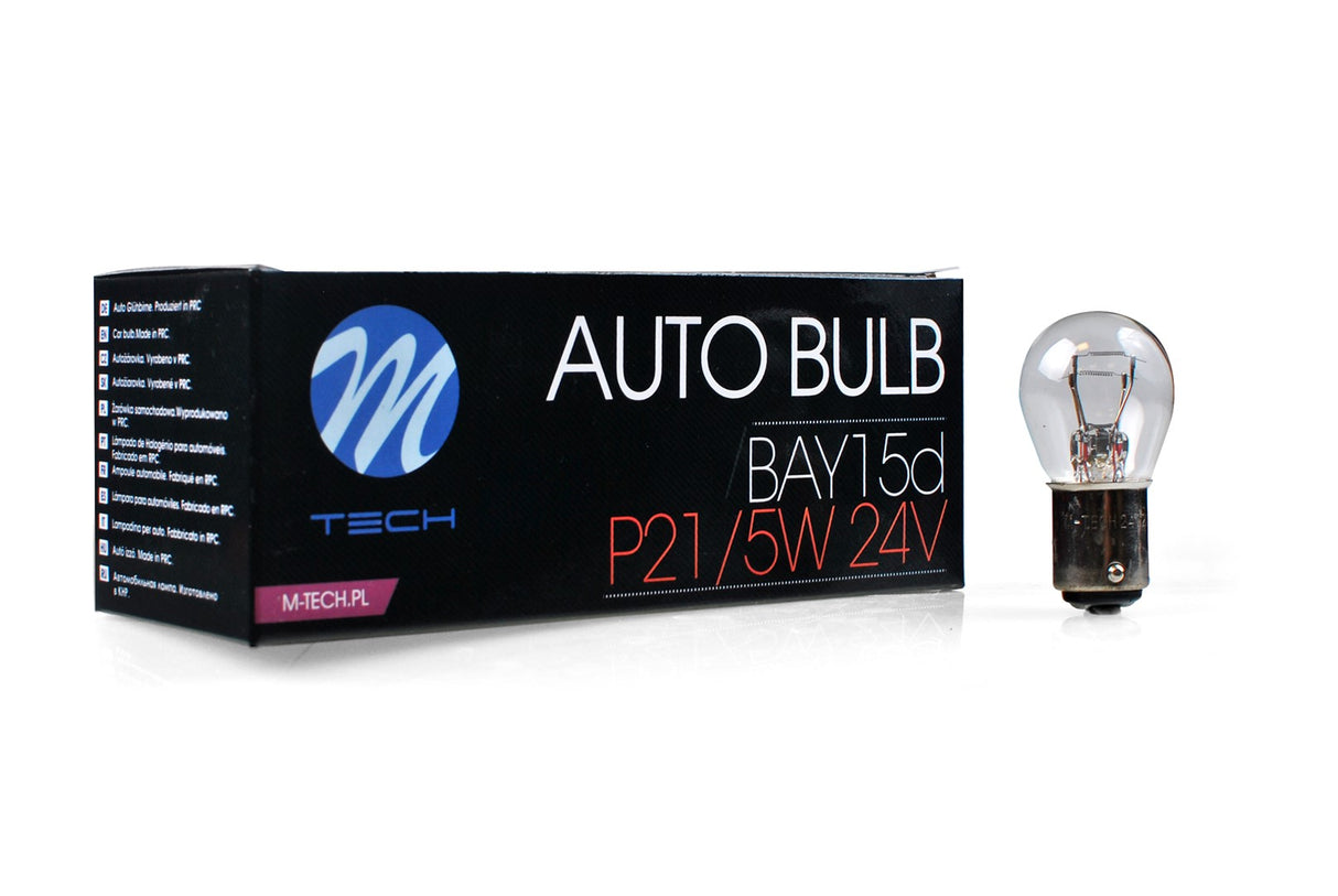LLAMPA M-Tech P21/5W 24V BAY15d CLEAR MT-Z915-C1