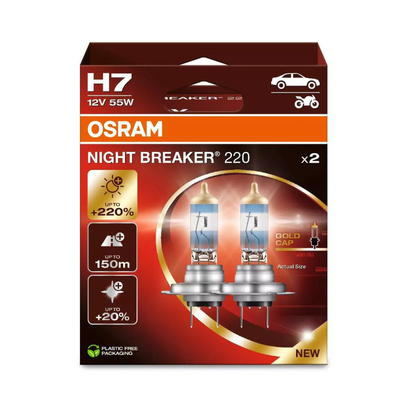 LLAMPA OSRAM H7 12V 55W NIGHT BREAKER +220% MT-O64210NB200-2HB