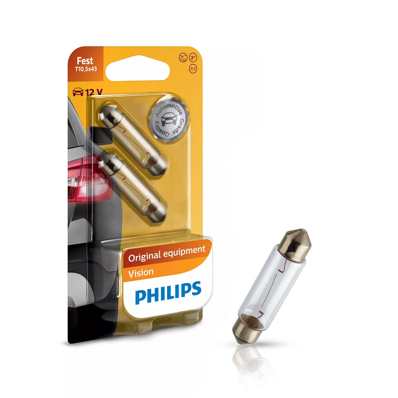 LLAMPA PHILIPS C10W 10.5X43 12 V B2-12866 2 COPE