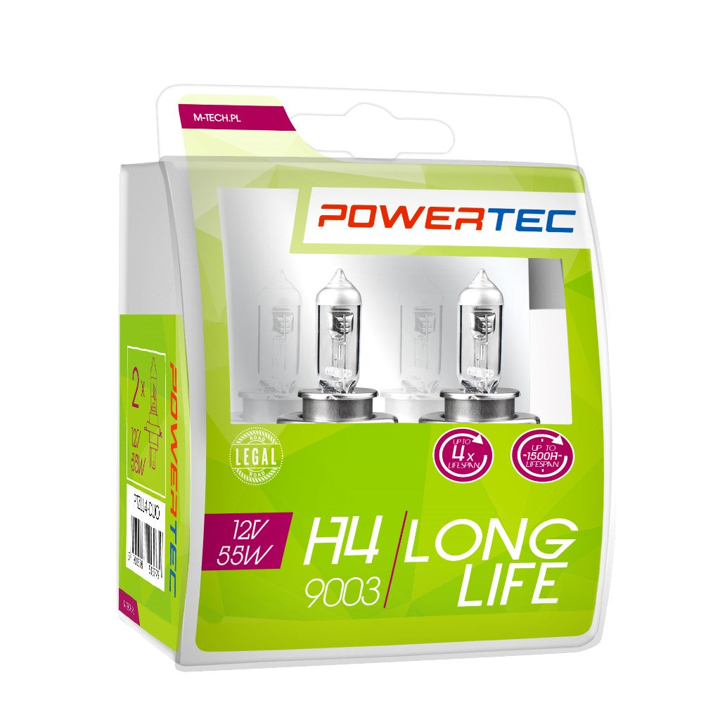 LLAMPA POWERTEC LONG LIFE H4 12V DUO MT-PTZLL4-S2