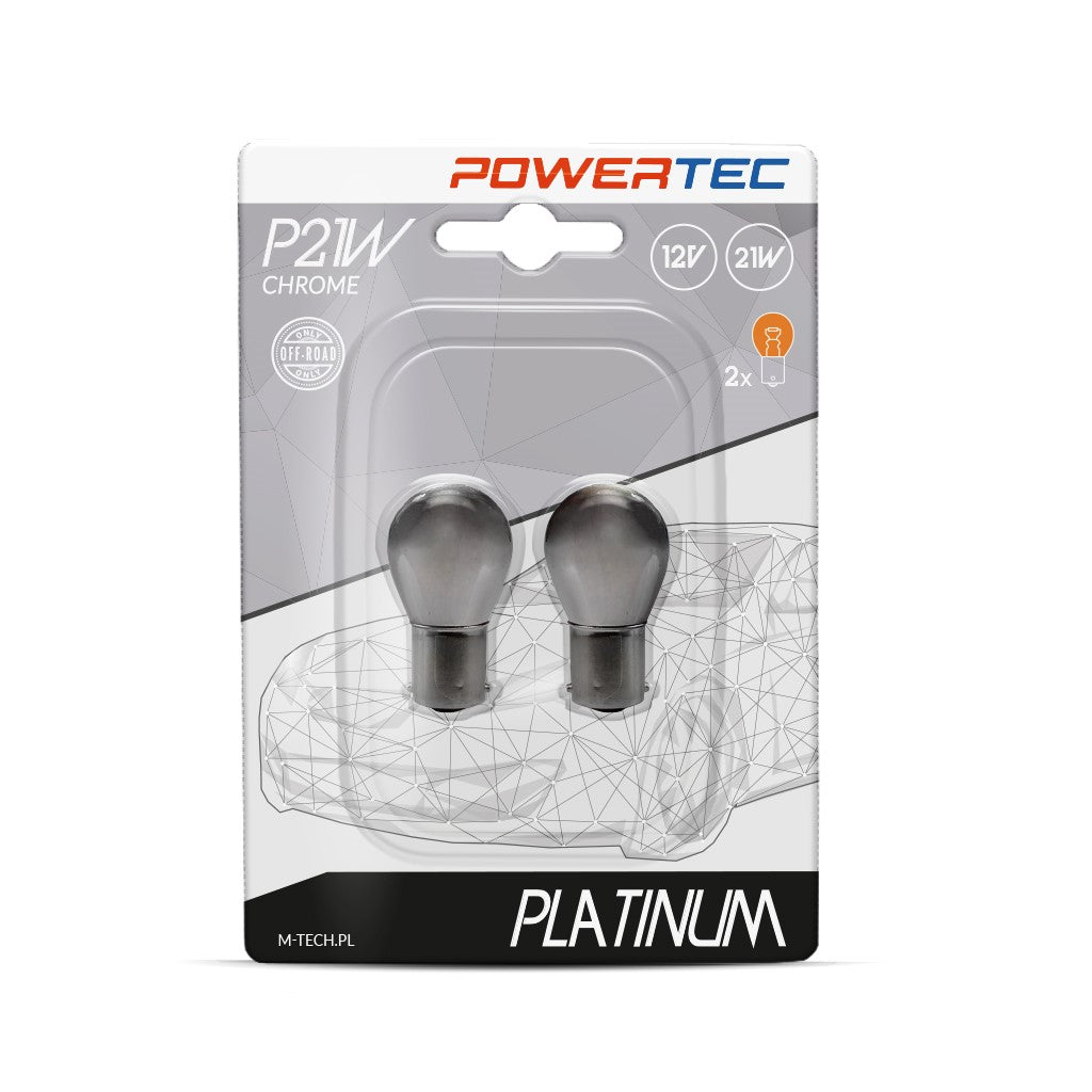 LLAMPA POWERTEC PLATINUM P21W 12V CHROME MT-PTZCH19-B2