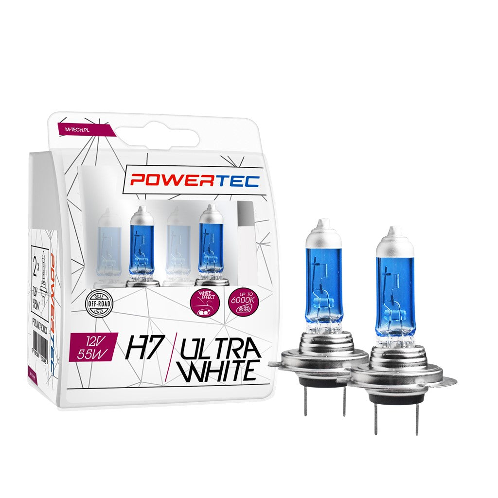 LLAMPA POWERTEC ULTRA WHITE H7 12V DUO MT-PTZUW7-S2