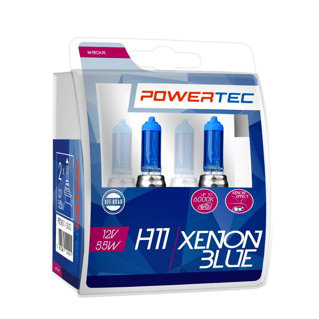 LLAMPA POWERTEC XENON BLUE H11 12V DUO MT-PTZXB11-S2