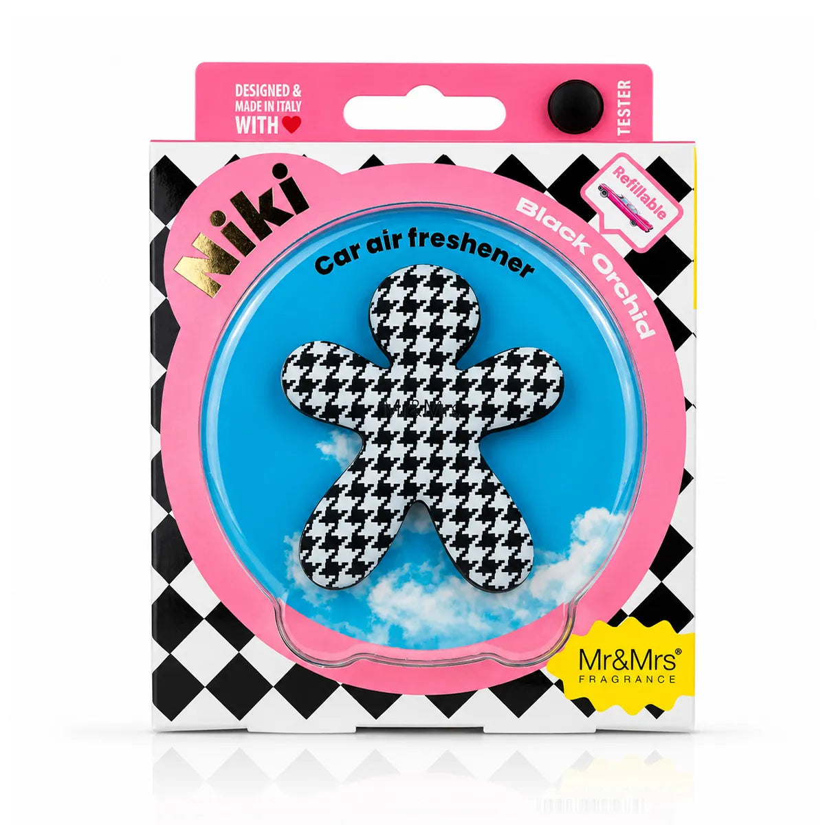 AROMATIK MR & MRS NIKI BLACK ORCHID (PIED DE POULE BLACK & WHITE)