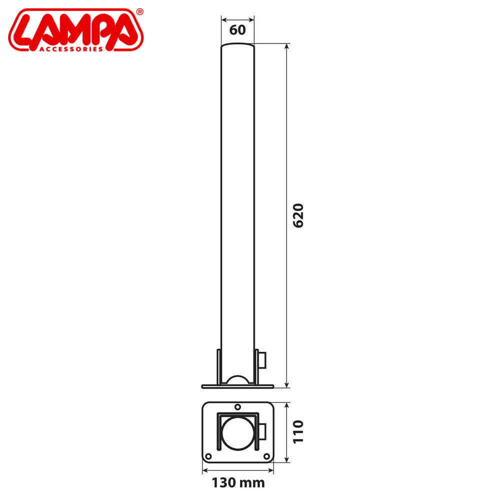 PAJISJE PER NDALIM PARKIMI LMP-62109 SECURITY FOLDABLE PARKING POST (ME 2 CELESA)
