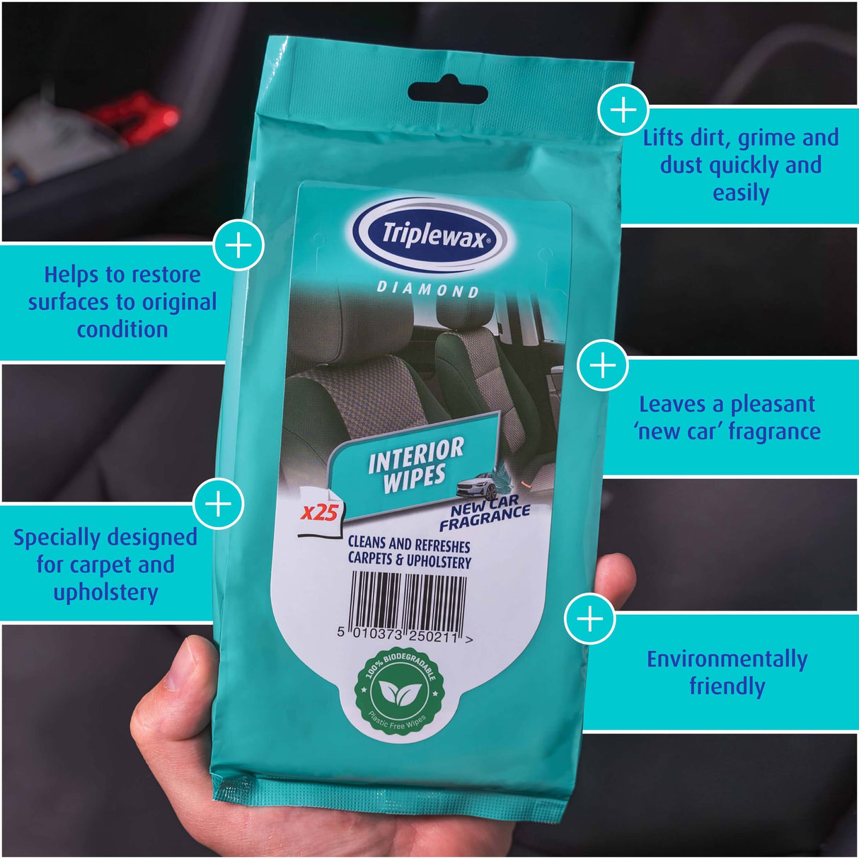 PECETA TE LAGURA TRIPLEWAX UPHOLSTERY WIPES-TIW125