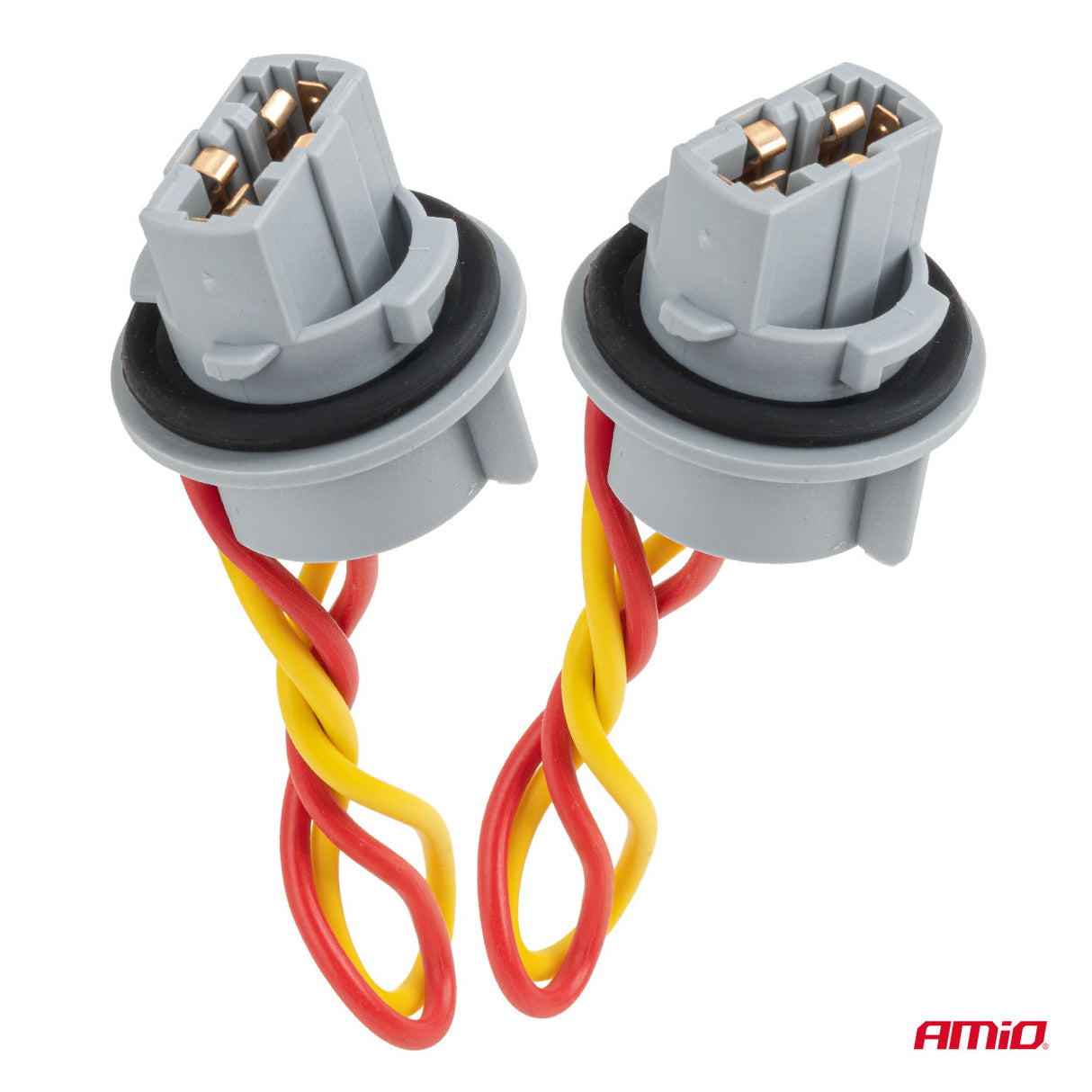 PORTALLAMPA T20 & T20 LED W21W WY21W W3x16d AM-04833 12V PLASTIKE (BL) 2 COPE