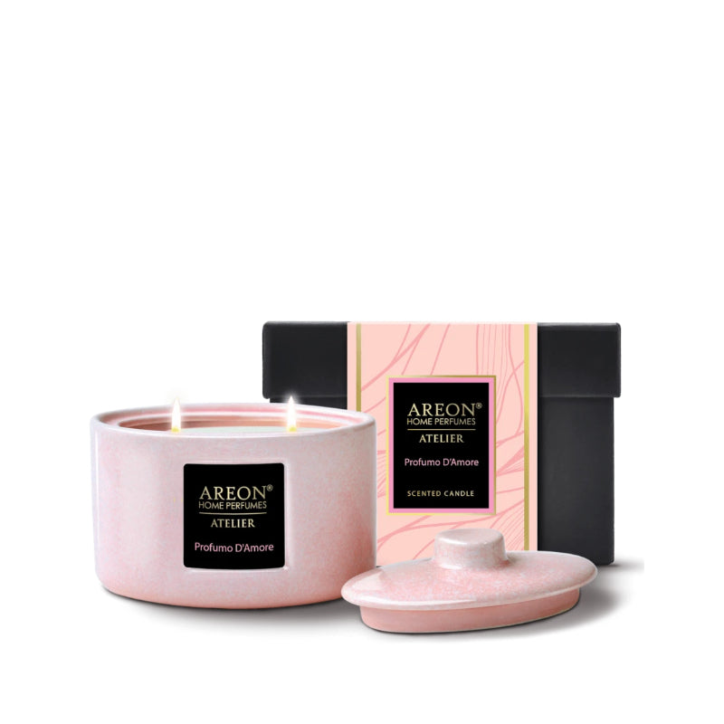 QIRI AROMATIK AREON CERAMIC CANDLES ATELIER 150 g  PROFUMO D'AMORE