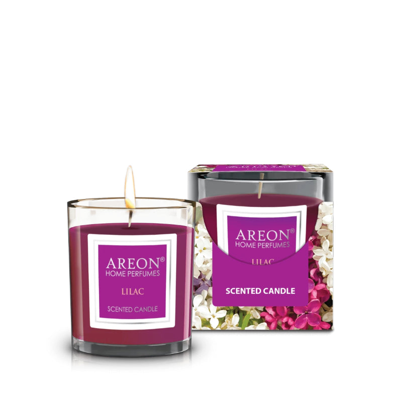 QIRI AROMATIK AREON SCENTED CANDLES 120g LILAC