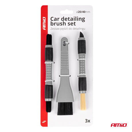 SET FURCASH PER DETAILING TE BRENDSHEM AM-04033 INTERIOR-BRUSHES 18.5 cm 3 COPE