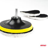 SET TAMPONE LUCIDIMI AM-03236 WOOL POLISHING PADS 125mm 5-PJESE