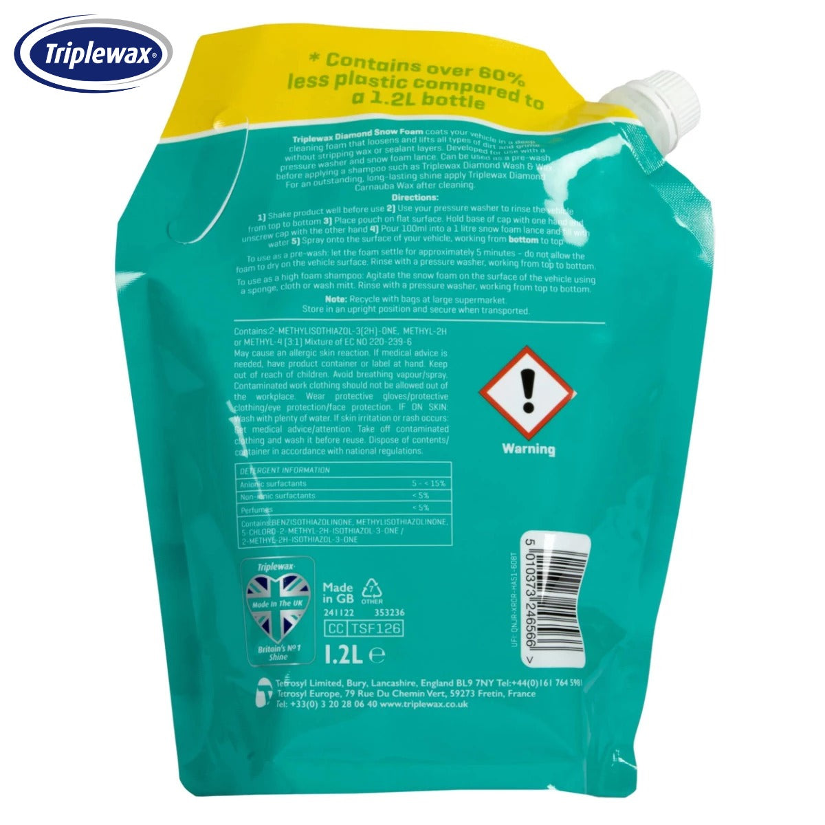SHAMPO PA KONTAKT TRIPLEWAX VORTEXT BLAST SNOW FOAM (Candy Floss) 1.2L-TSF126
