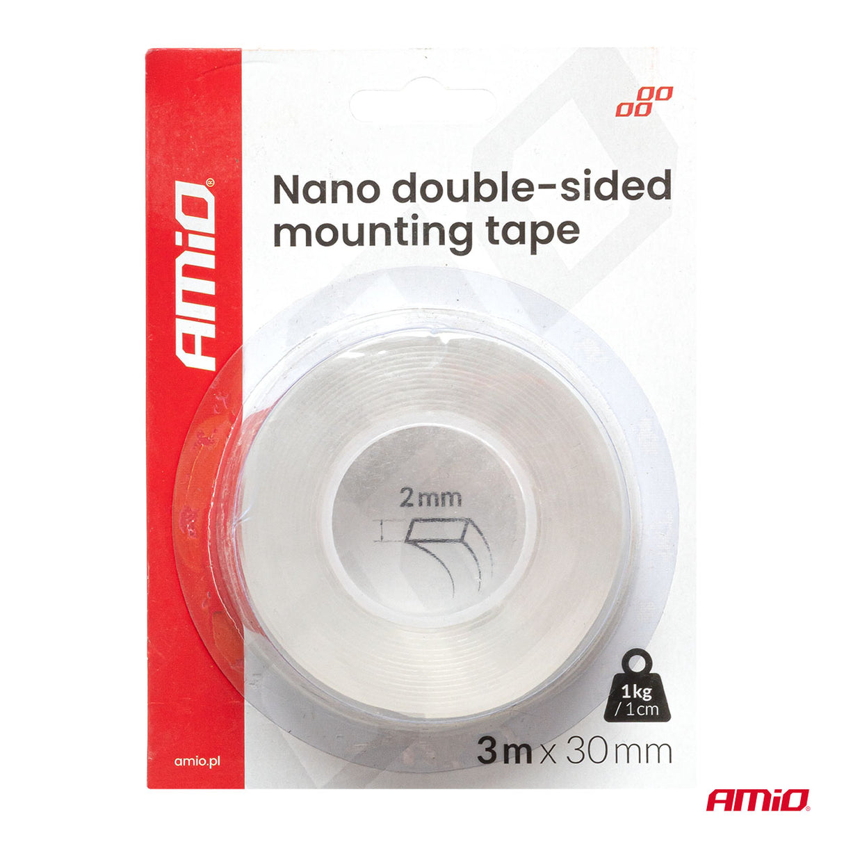 SHIRIT NGJITES AM-04848 REUSABLE NANO DOUBLE-SIDED MOUNTING TAPE 30mm x 1mm x 3m