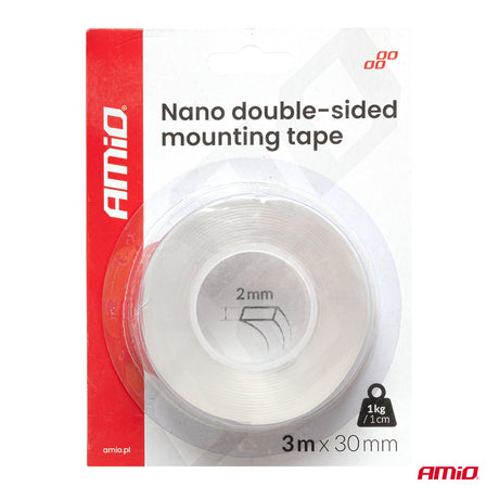 SHIRIT NGJITES AM-04848 REUSABLE NANO DOUBLE-SIDED MOUNTING TAPE 30mm x 1mm x 3m
