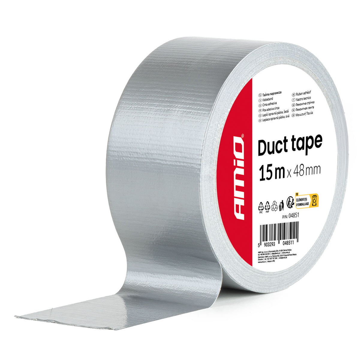SHIRIT NGJITES NASTRO AMERICANO AM-04851 GREY DUCT TAPE 48mm x 0.19mm x 15m
