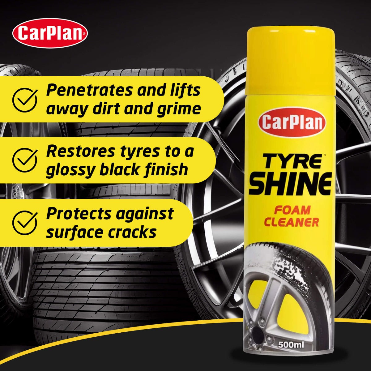 SHKUME PER LUCIDIM GOMASH CARPLAN INSTANT TYRE SHINE 500 ml-CTS500