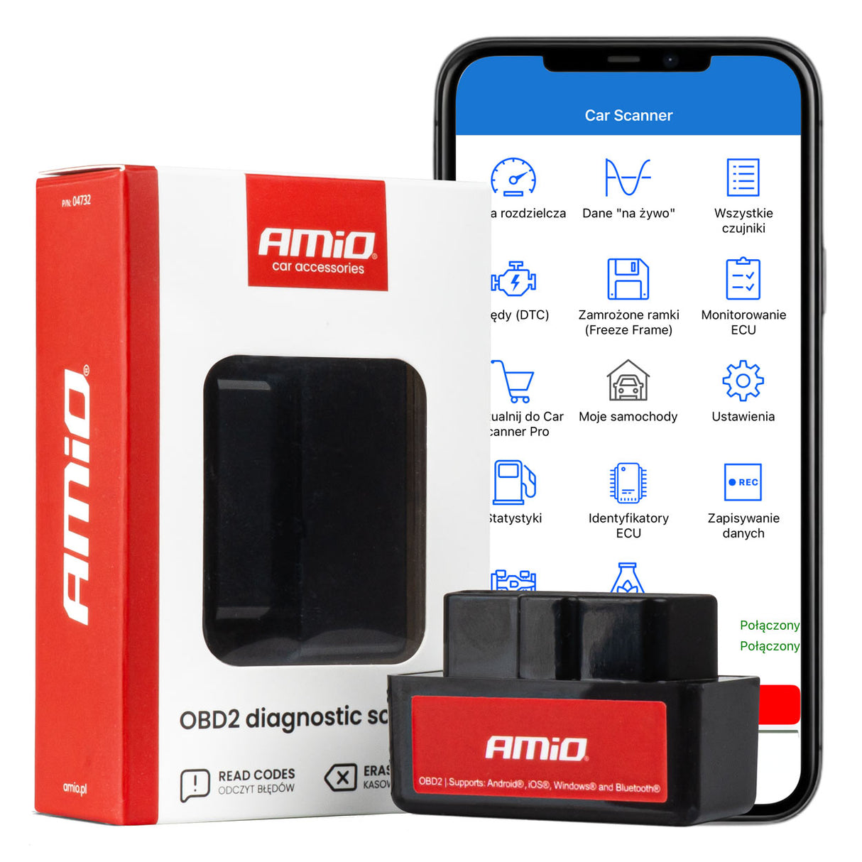 SKANER DIAGNOSTIKIMI (LEXUES GABIMI) OBD2 AM-04732 WIRELESS OBD2 DIAGNOSTIC SCANNER
