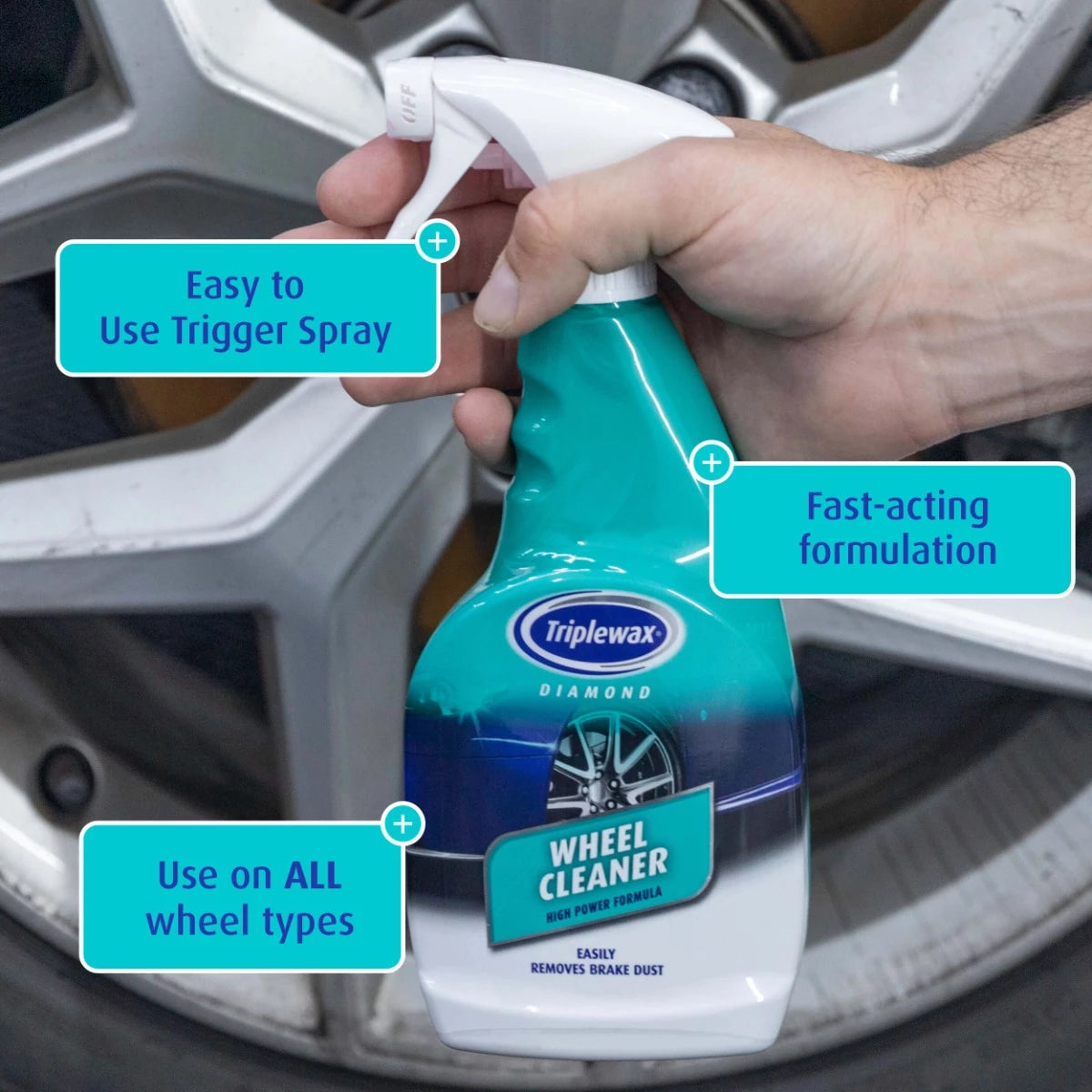 SOLUCION DISQESH TRIPLEWAX WHEEL CLEANER 500 ml-TWC504