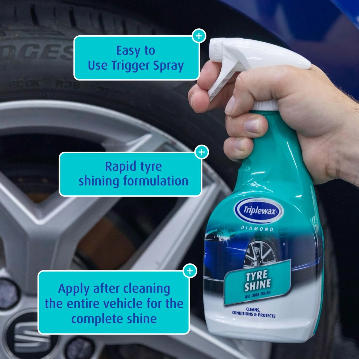 SOLUCION LUCIDUES GOMASH TRIPLEWAX TYRE SHINE 500 ml-TTS506