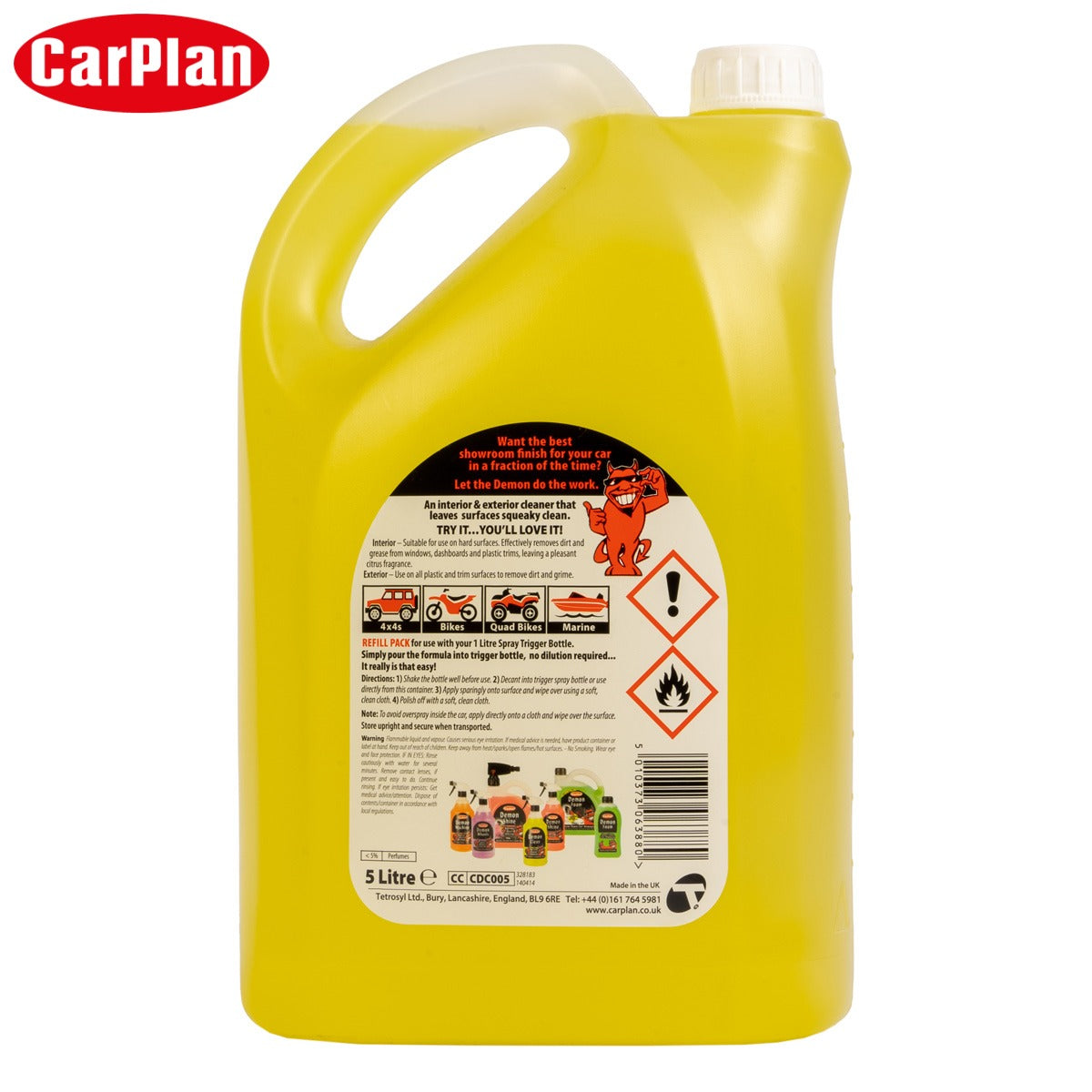 SOLUCION PASTRUES INTERIORI CARPLAN DEMON CLEAN (Citrus) 5L-CDC005