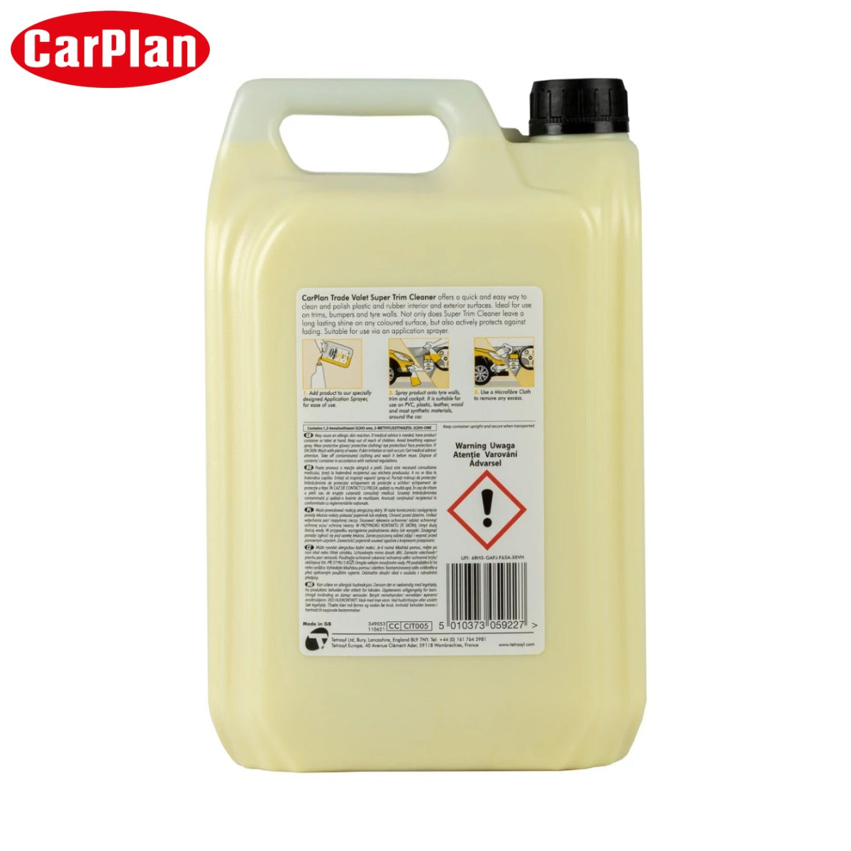 SOLUCION RIGJENERUES PER PJESE PLASTIKE CARPLAN TRADE VALET SUPER TRIM CLEANER 5L-CIT005