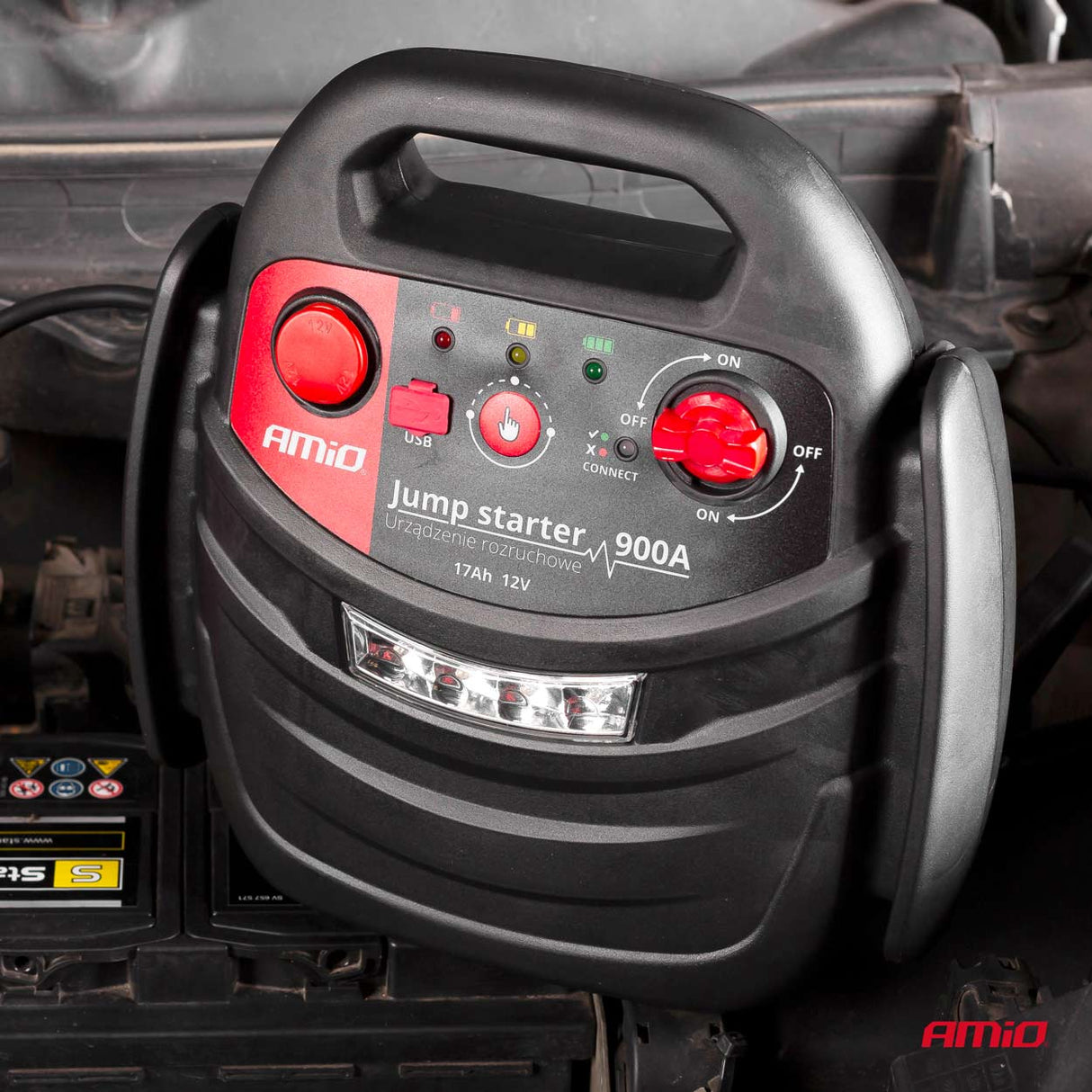 STARTER BATERIE 4-in-1 AMIO AM-02523 (Jump starter 12V 17Ah 900A)