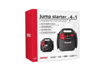 STARTER BATERIE 4-in-1 AMIO AM-02523 (Jump starter 12V 17Ah 900A)