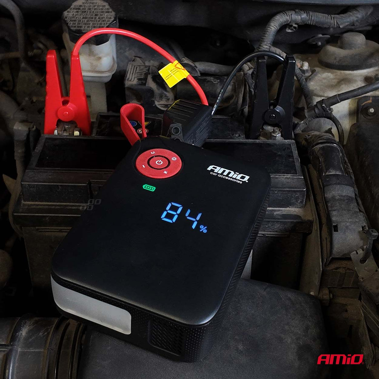 STARTER BATERIE PORTATIV 4-in-1 AMIO AM-04675 (Jump starter 12V 7.2Ah 600A)