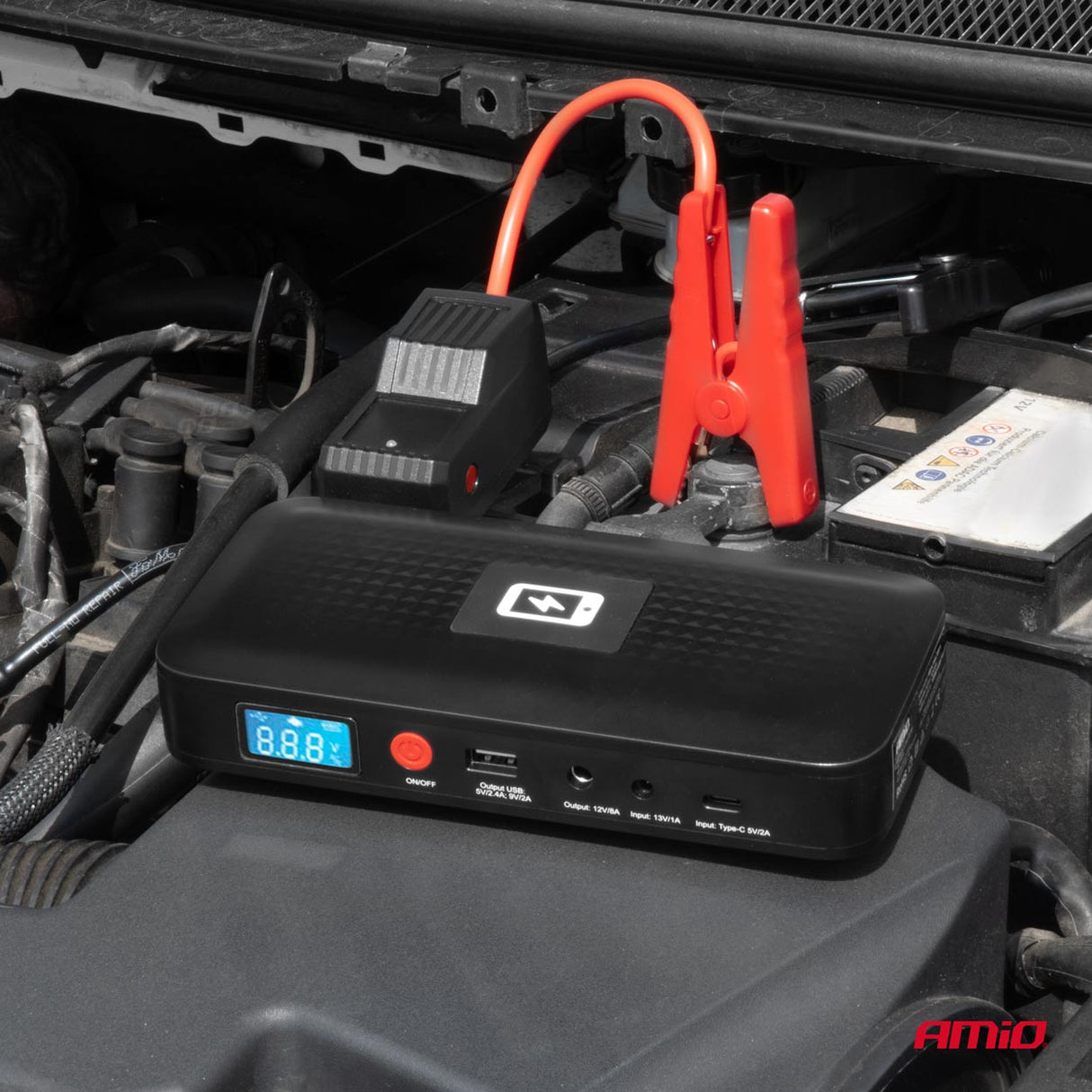 STARTER BATERIE PORTATIV DHE POWERBANK AMIO AM-04055 (Jump starter 12V 12Ah 800A)