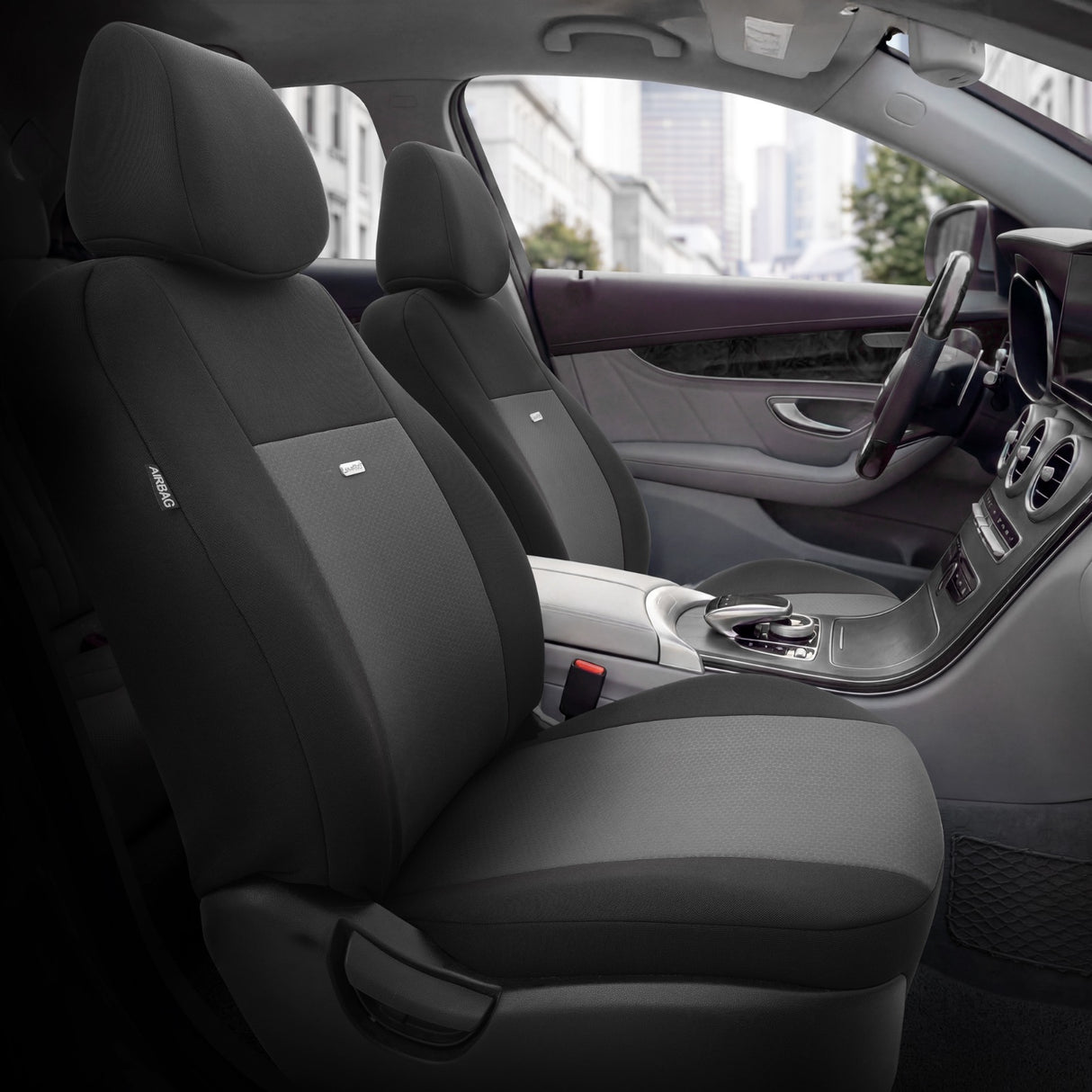 VESHJE SEDILJE OTOM FLEX FLX-101 AIRBAG (BLACK+BLACK) SET