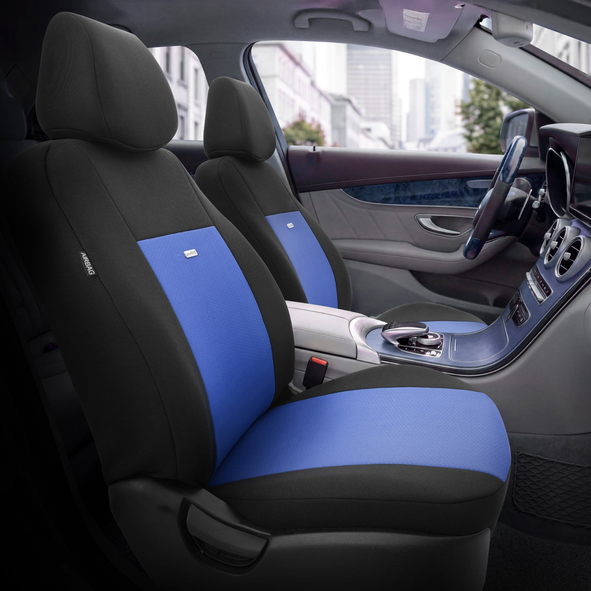 VESHJE SEDILJE OTOM FLEX FLX-107 AIRBAG (BLUE+BLACK) SET