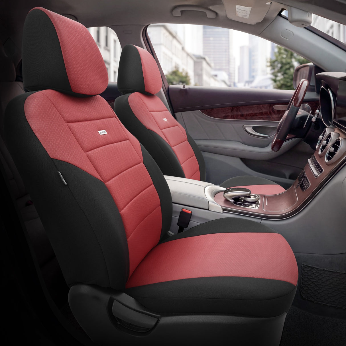 VESHJE SEDILJE OTOM ONE ONE-105 AIRBAG (MAROON+BLACK) SET