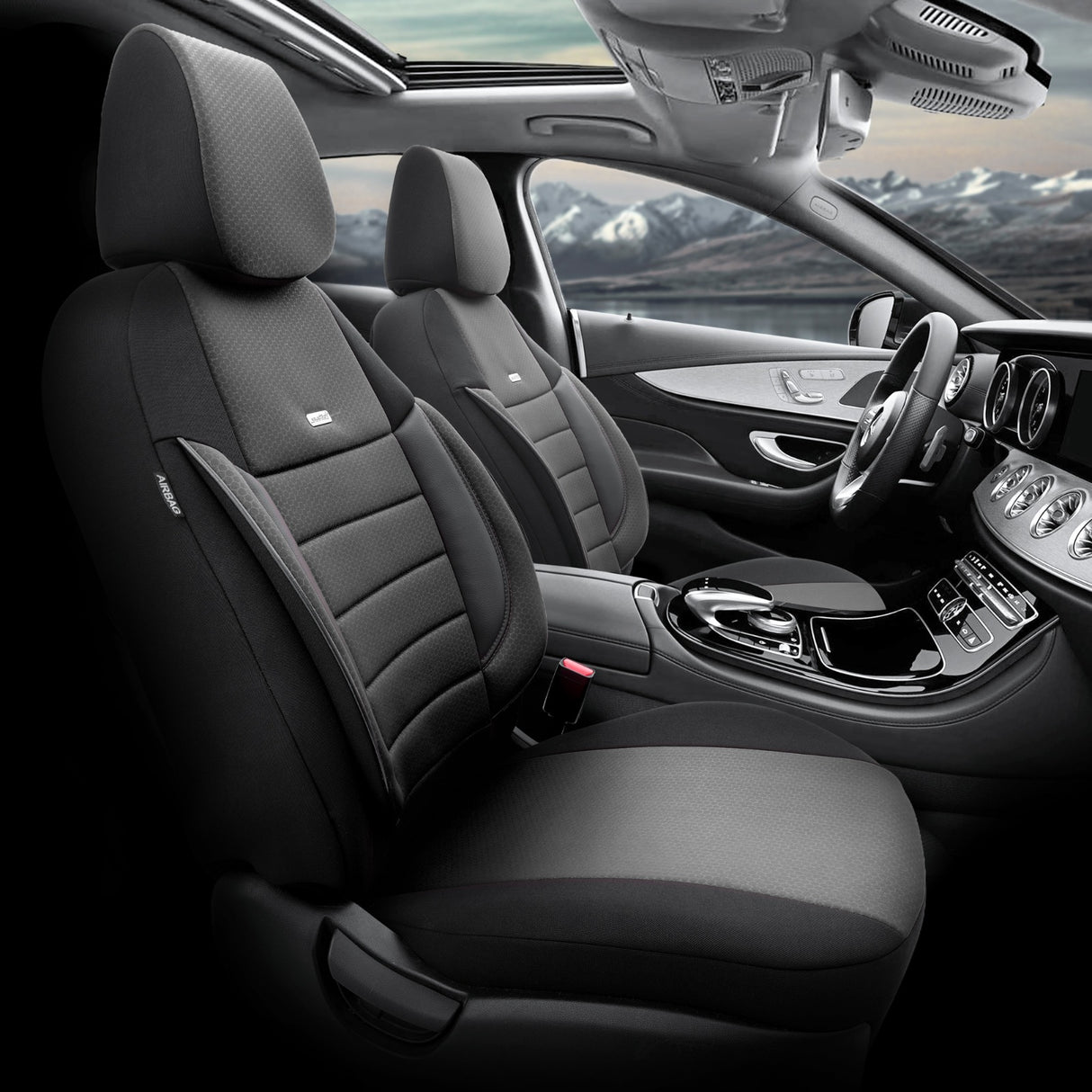 VESHJE SEDILJE OTOM PRO PRO-101 AIRBAG (BLACK+BLACK) SET