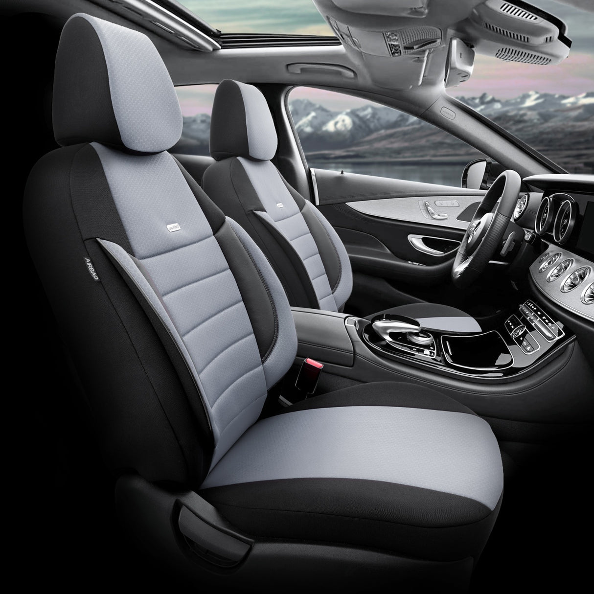 VESHJE SEDILJE OTOM PRO PRO-102 AIRBAG (GREY+BLACK) SET