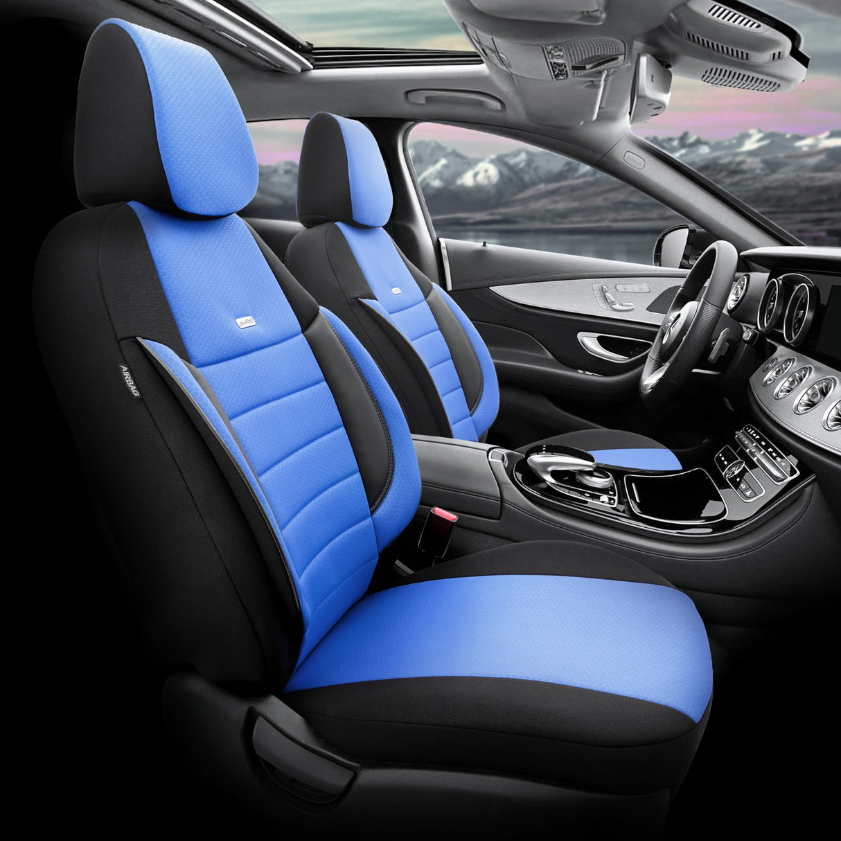 VESHJE SEDILJE OTOM PRO PRO-107 AIRBAG (BLUE+BLACK) SET